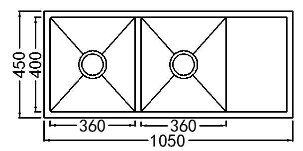 Ảnh CHẬU RỬA BÁT 2 HỐ NOBINOX LIKEN NL748 13