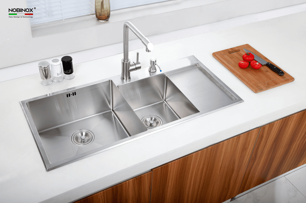 Ảnh CHẬU RỬA BÁT 2 HỐ NOBINOX LIKEN NL746 3