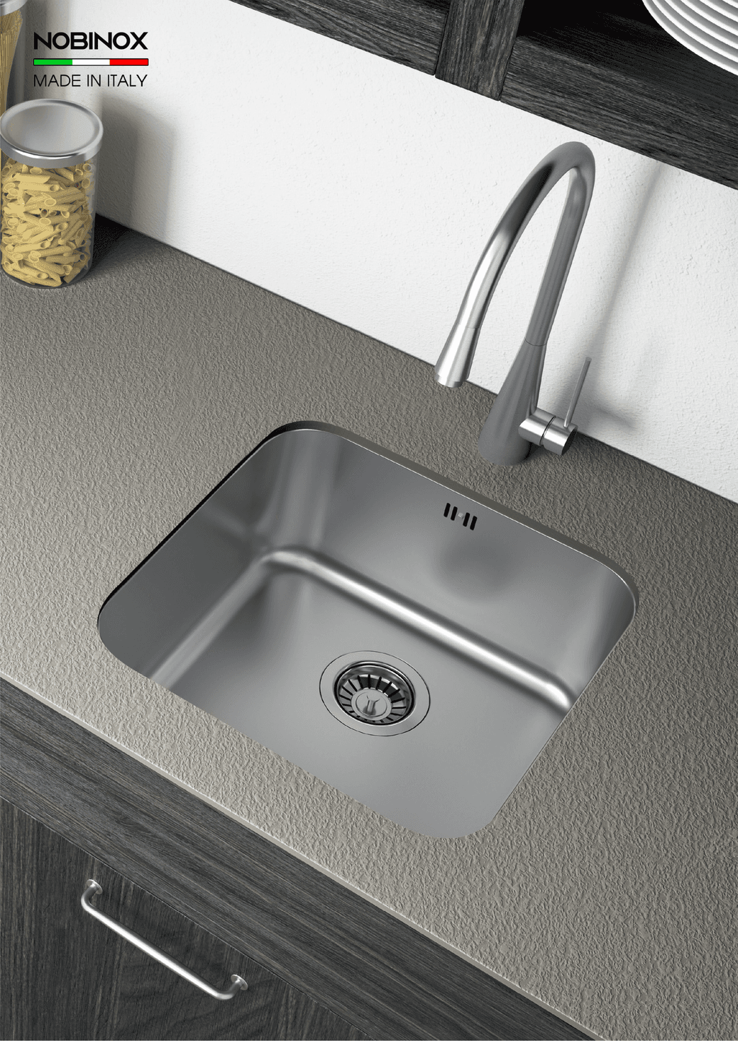 Ảnh CHẬU RỬA BÁT 1 HỐ NOBINOX PURA NT622U 24