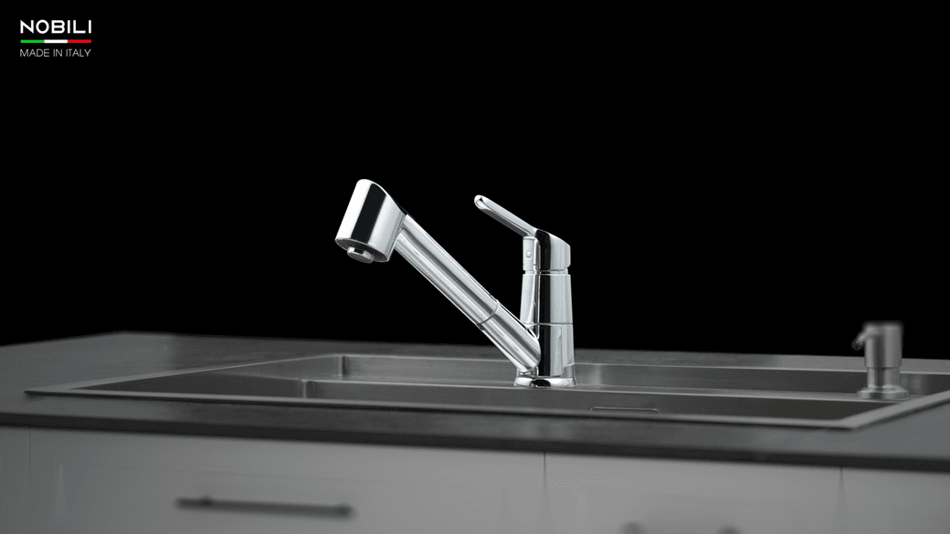 Ảnh VÒI RỬA BÁT DÂY RÚT NOBILI BLUES NB177 3