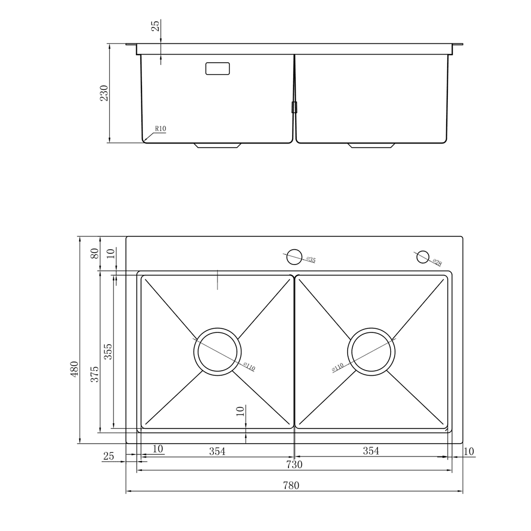 Ảnh CHẬU RỬA BÁT 2 HỐ NOBINOX LUMIA NJ522 26