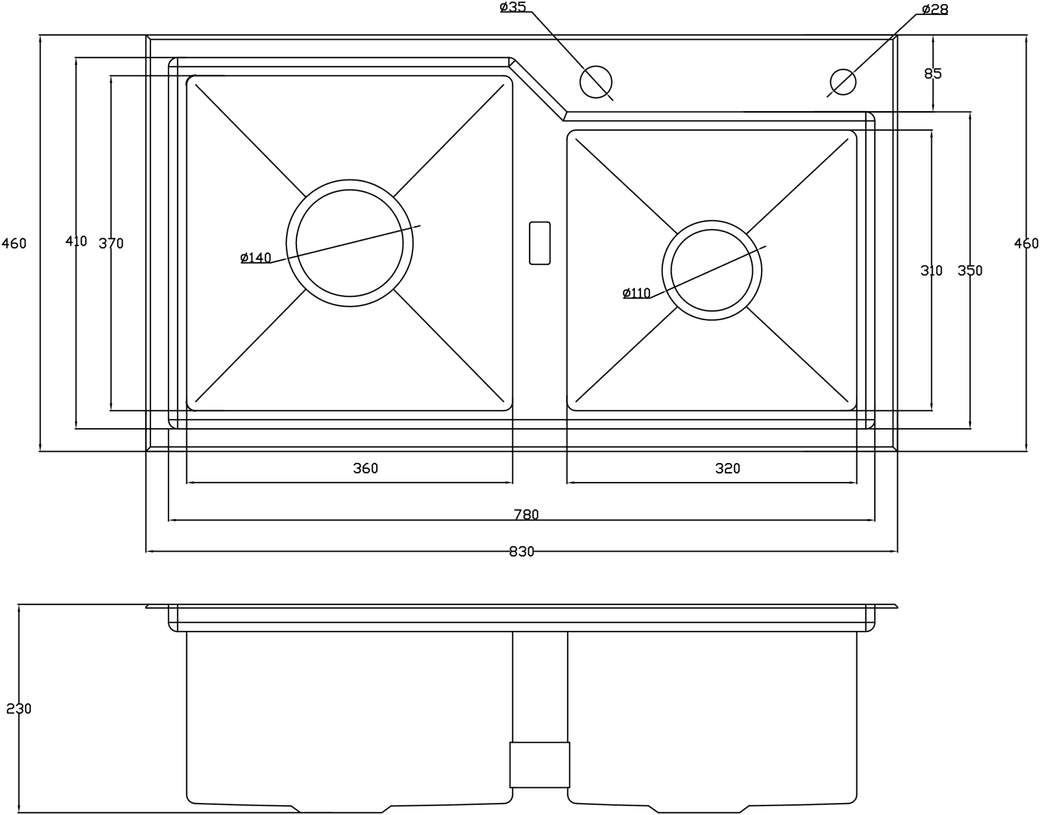 Ảnh CHẬU RỬA BÁT 2 HỐ NOBINOX LUMIA NJ512  19