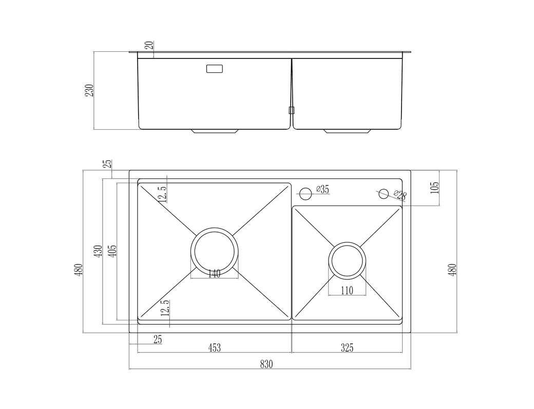 Ảnh CHẬU RỬA BÁT 2 HỐ NOBINOX LUMIA NJ507D 23