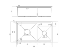Ảnh CHẬU RỬA BÁT 2 HỐ NOBINOX LUMIA NJ507D 23