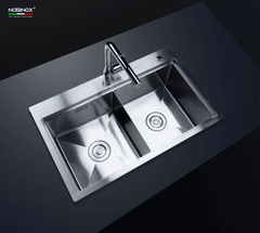 Ảnh CHẬU RỬA BÁT 2 HỐ NOBINOX LUMIA NJ522 3