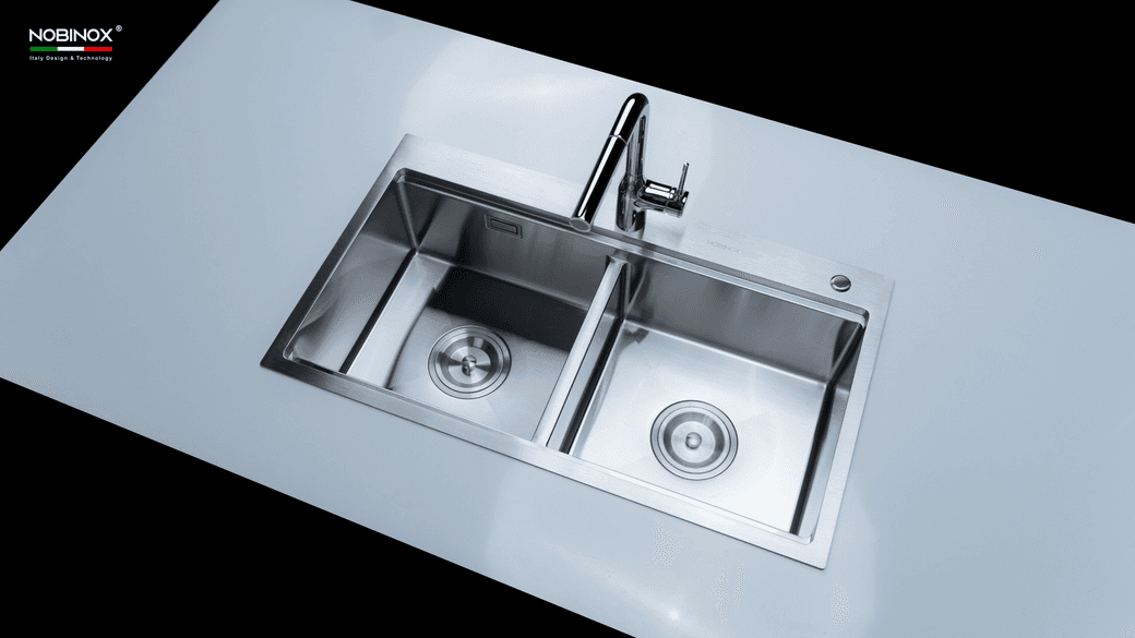 Ảnh CHẬU RỬA BÁT 2 HỐ NOBINOX LIKEN NL785 6