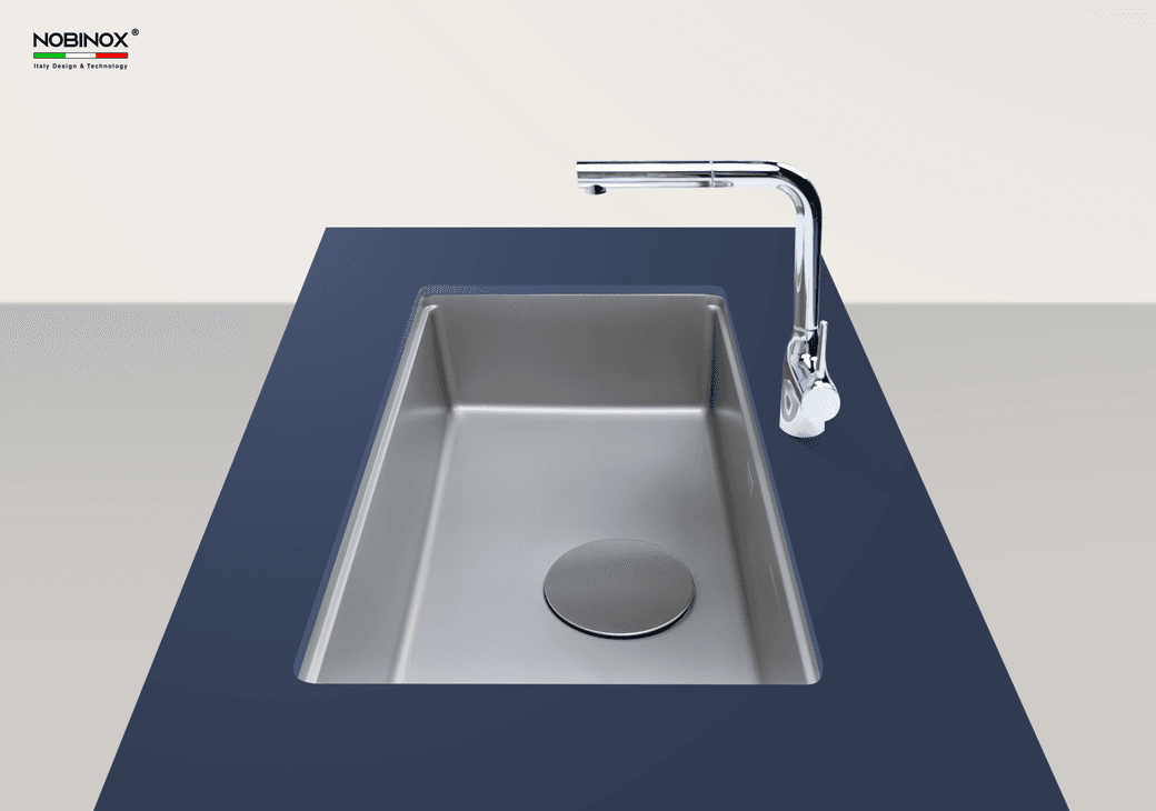 Ảnh CHẬU RỬA BÁT 1 HỐ NOBINOX ROSA NN974DT 3