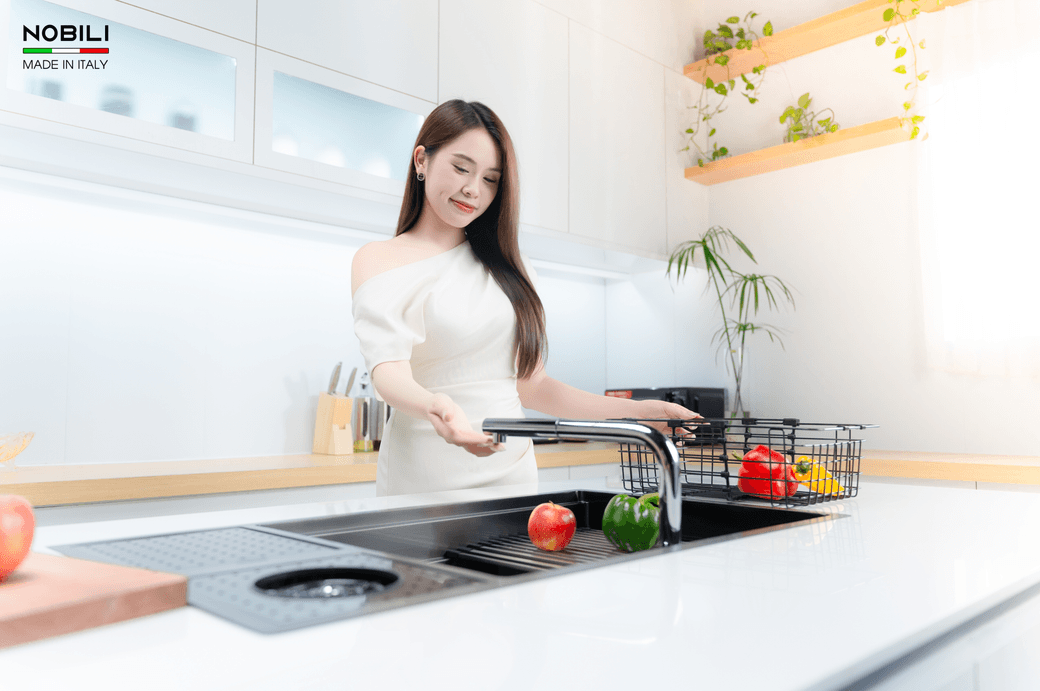 VÒI RỬA BÁT DÂY RÚT NOBILI TABLE NB242 - hover