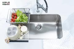 Ảnh CHẬU RỬA BÁT 1 HỐ NOBINOX PURA NT622U 4