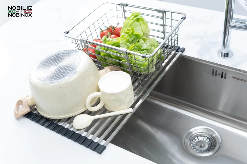 Ảnh CHẬU RỬA BÁT 1 HỐ NOBINOX PURA NT622U 10