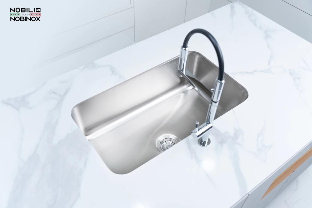 Ảnh CHẬU RỬA BÁT 1 HỐ NOBINOX PURA NT622U 14