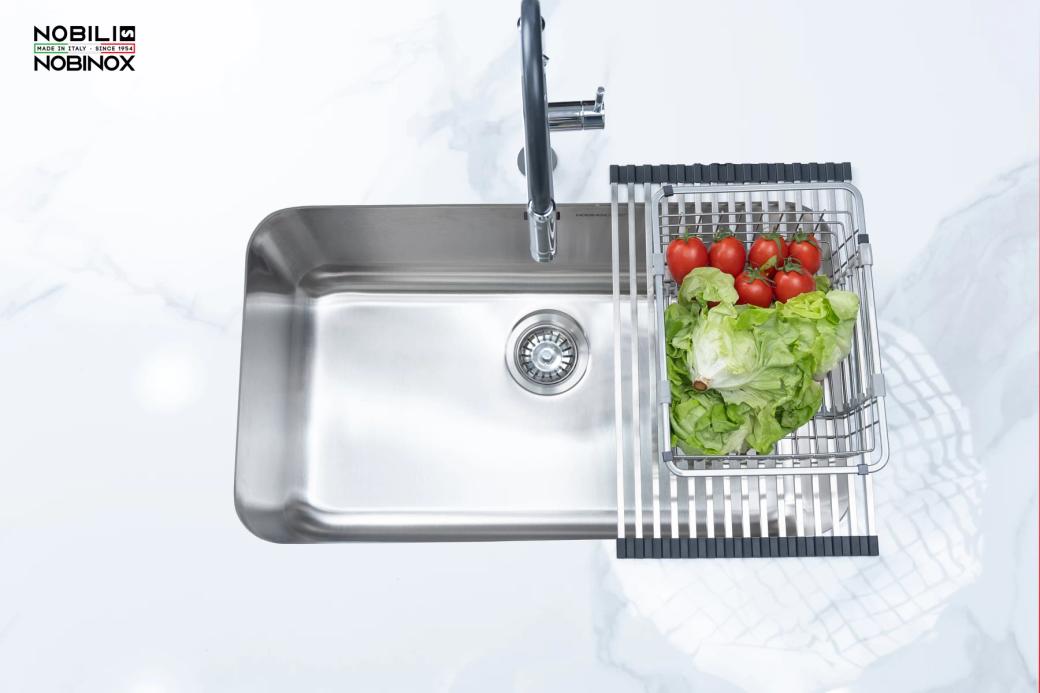 Ảnh CHẬU RỬA BÁT 1 HỐ NOBINOX PURA NT622U 16