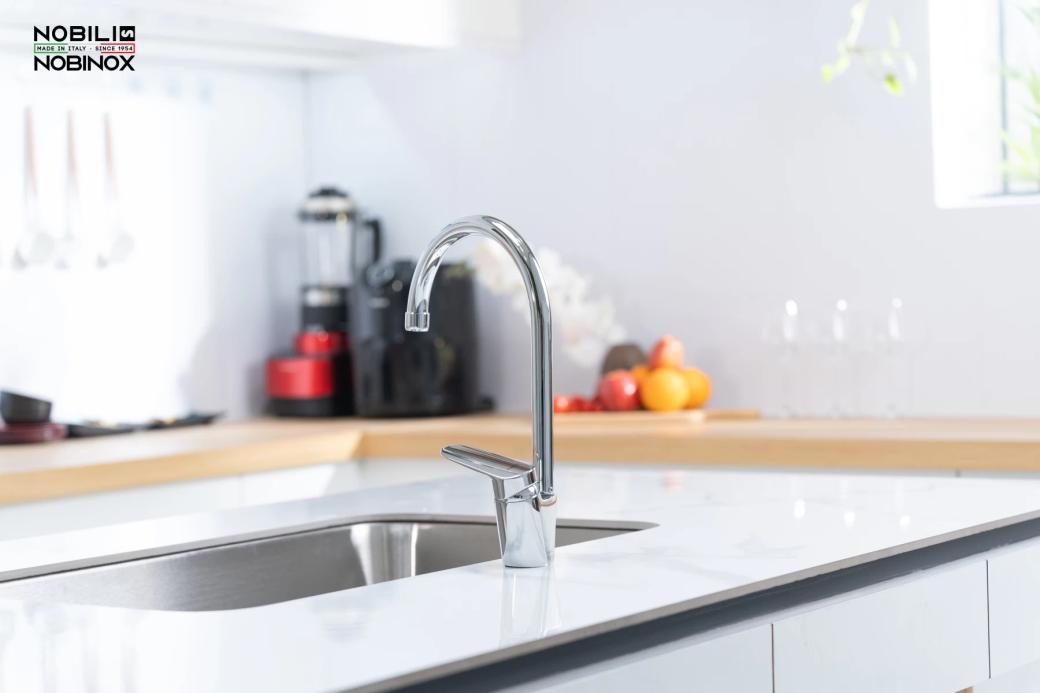 Ảnh Vòi rửa bát cần cứng NOBILI BLUES NB188 10