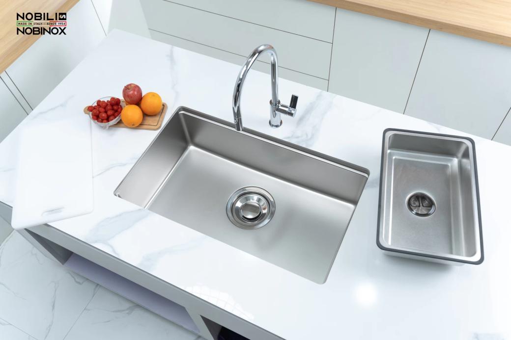 Ảnh CHẬU RỬA BÁT 1 HỐ NOBINOX ROSA NN974DT 4