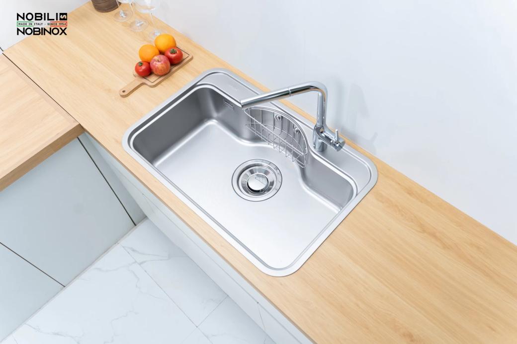 Ảnh CHẬU RỬA BÁT 1 HỐ NOBINOX ROSA NN975D 3