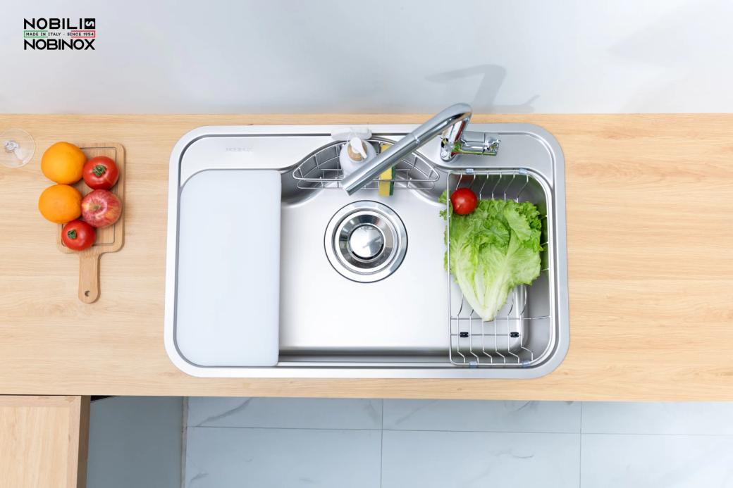 Ảnh CHẬU RỬA BÁT 1 HỐ NOBINOX ROSA NN975D 5