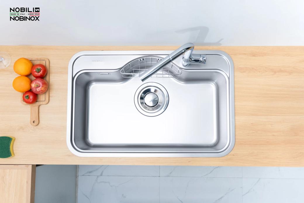 Ảnh CHẬU RỬA BÁT 1 HỐ NOBINOX ROSA NN975D 19