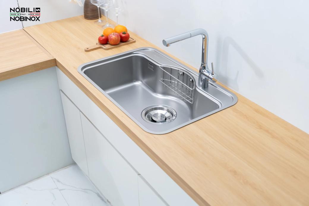 Ảnh CHẬU RỬA BÁT 1 HỐ NOBINOX ROSA NN975D 25