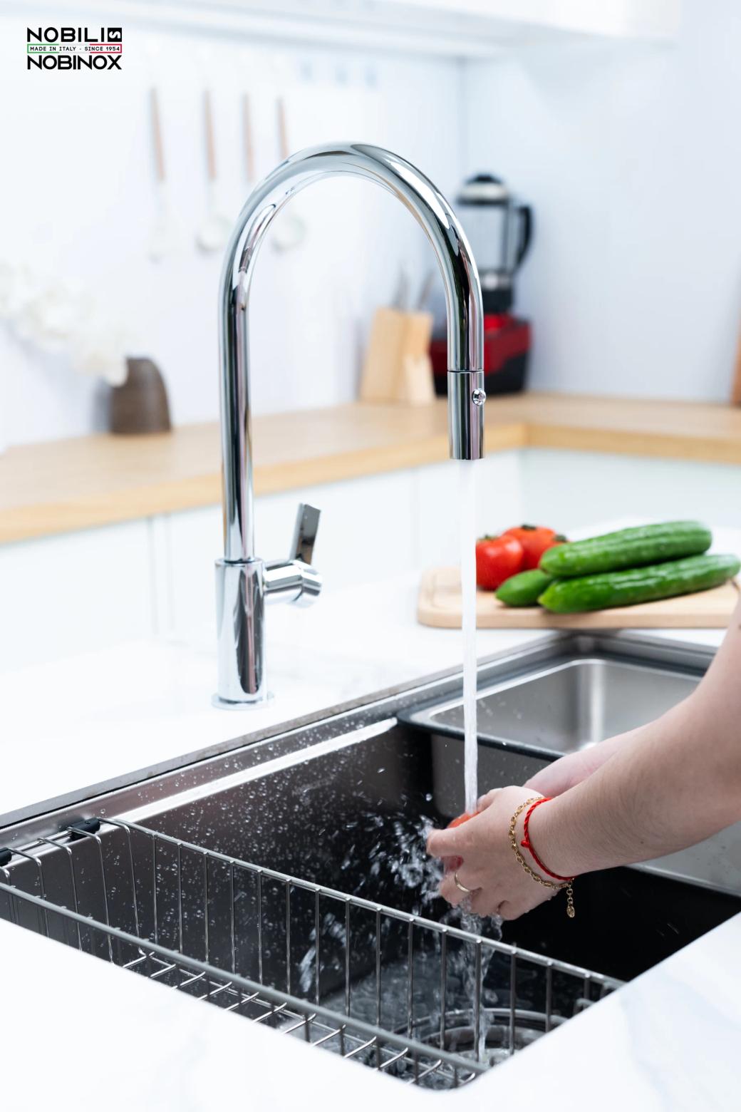 Ảnh VÒI RỬA BÁT DÂY RÚT NOBILI FLAG NB205 24