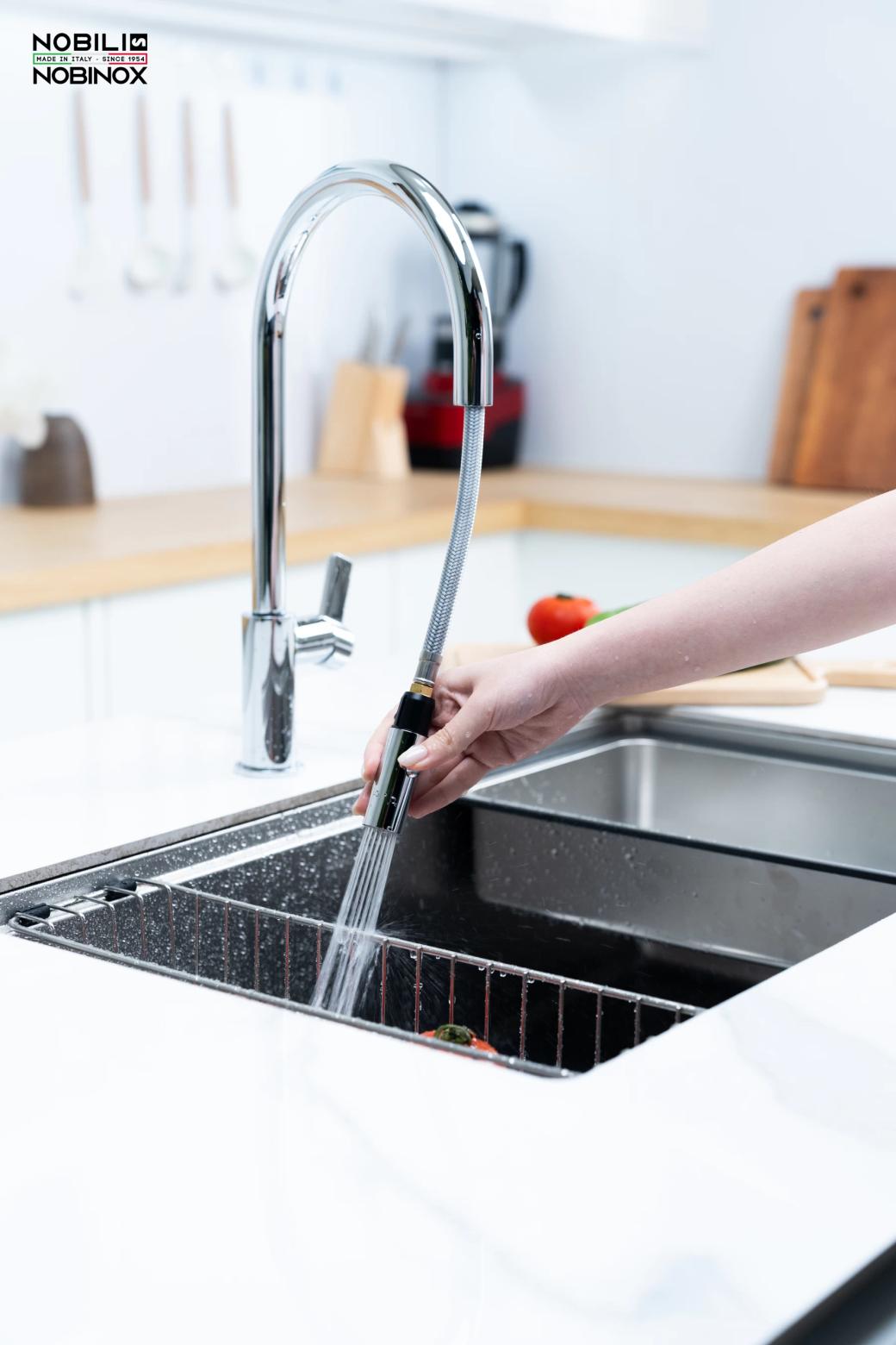 Ảnh VÒI RỬA BÁT DÂY RÚT NOBILI FLAG NB205 26