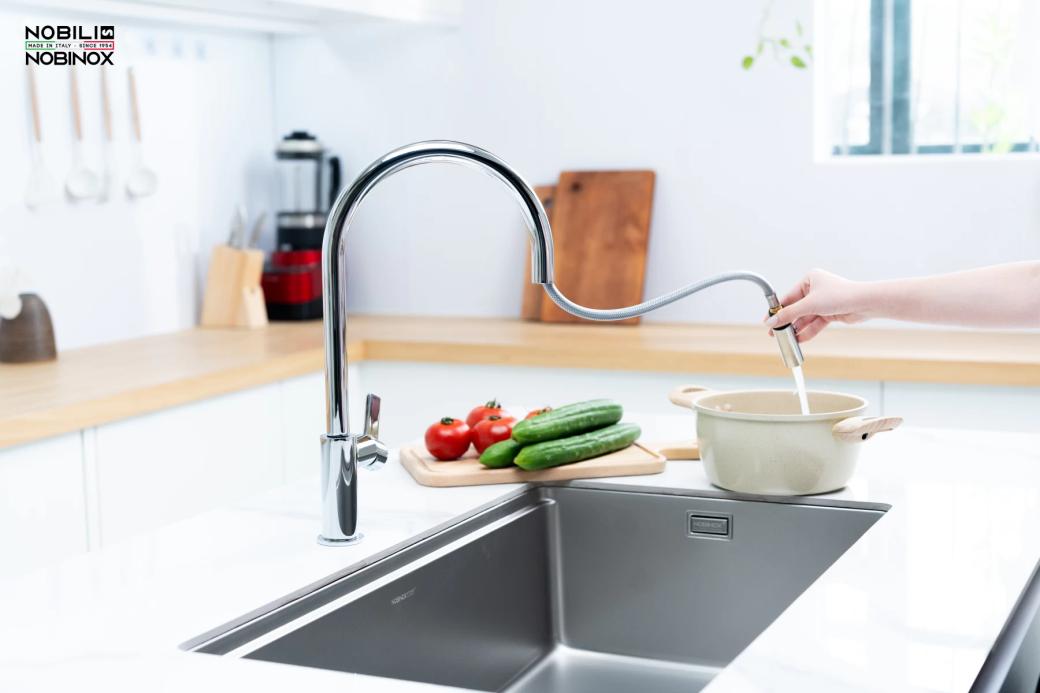 Ảnh VÒI RỬA BÁT DÂY RÚT NOBILI FLAG NB205 28