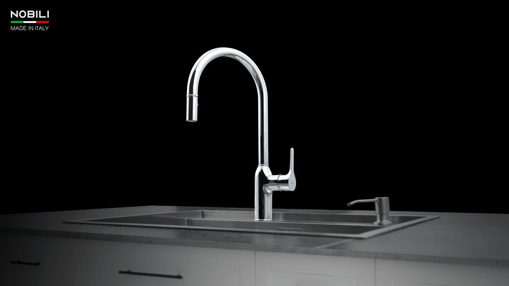 Ảnh VÒI RỬA BÁT DÂY RÚT NOBILI RING NB131L 2