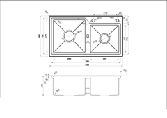 Ảnh CHẬU RỬA BÁT 2 HỐ NOBINOX LUMIA NJ513B  12