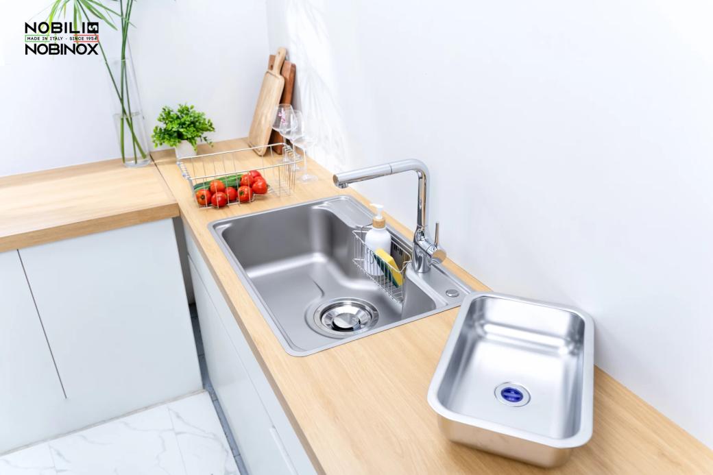 Ảnh CHẬU RỬA BÁT 1 HỐ NOBINOX LIKEN NL724D 14