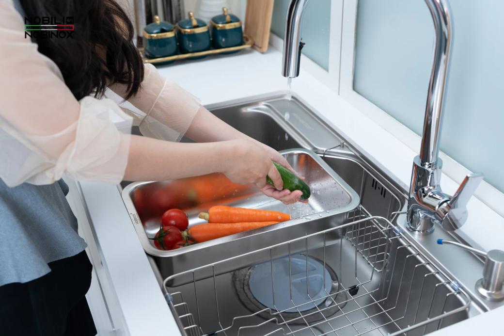 Ảnh CHẬU RỬA BÁT 1 HỐ NOBINOX LIKEN NL725D 16