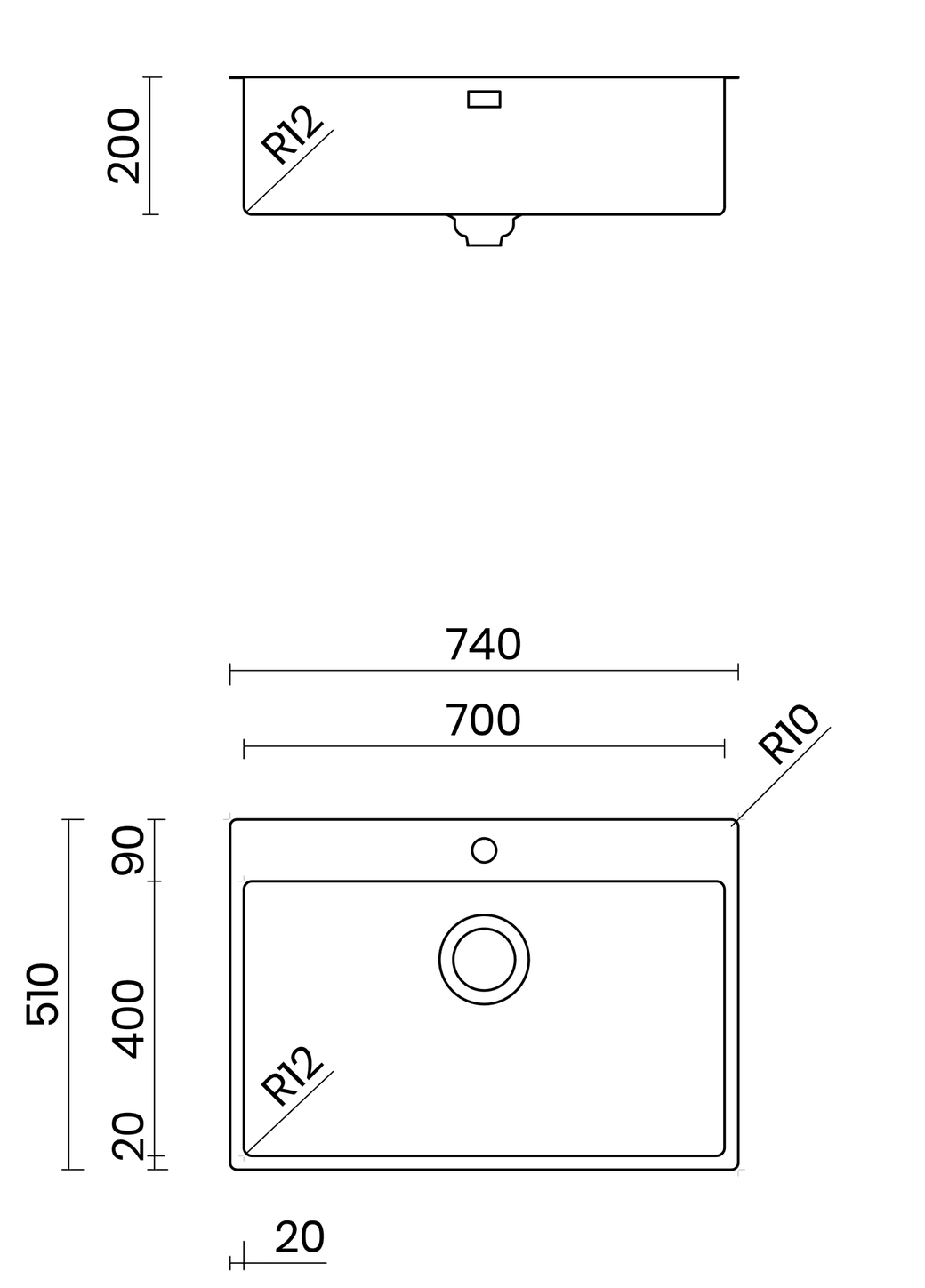 Ảnh CHẬU RỬA BÁT 1 HỐ TASCA PURA NT675T 14