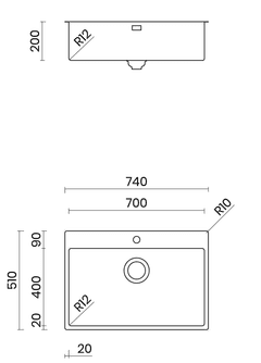 Ảnh CHẬU RỬA BÁT 1 HỐ TASCA PURA NT675T 14
