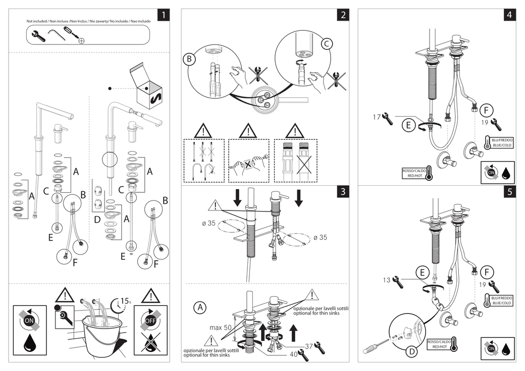 Ảnh VÒI RỬA BÁT DÂY RÚT NOBILI TABLE NB242 24