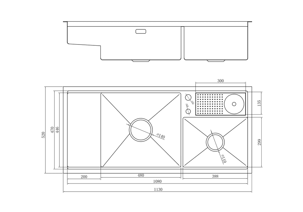 Ảnh CHẬU RỬA BÁT 2 HỐ NOBINOX RAZIA NJ577 30