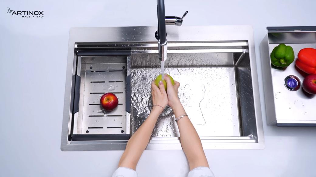 Ảnh CHẬU RỬA BÁT 1 HỐ ARTINOX TITANIUM NA805T 3