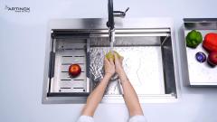 Ảnh CHẬU RỬA BÁT 1 HỐ ARTINOX TITANIUM NA805T 3