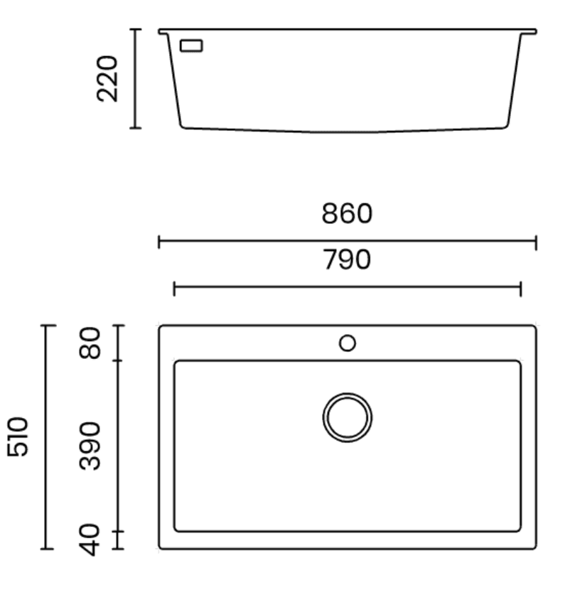 Ảnh CHẬU RỬA BÁT ĐÁ 1 HỐ TASCA MITO NT861B 12