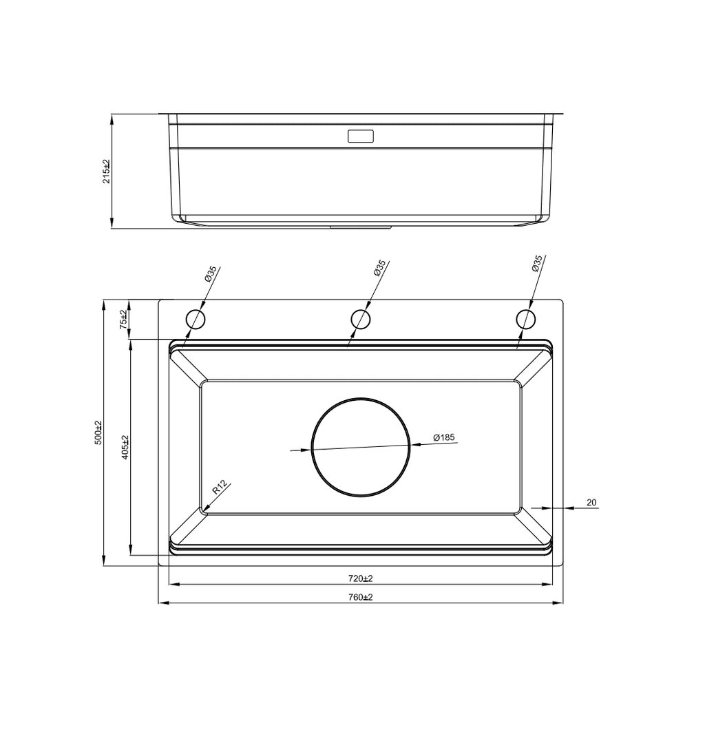 Ảnh CHẬU RỬA BÁT 1 HỐ NOBINOX LIRA NJ560D 19