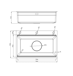 Ảnh CHẬU RỬA BÁT 1 HỐ NOBINOX LIRA NJ560D 19