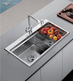 Ảnh CHẬU RỬA BÁT 2 HỐ NOBINOX LUMIA NJ522 4