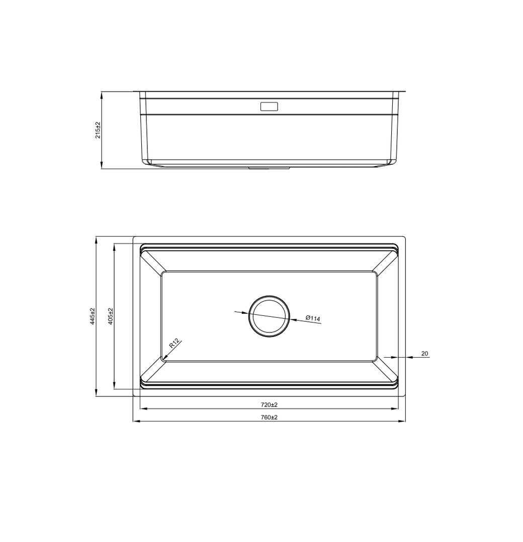Ảnh CHẬU RỬA BÁT 1 HỐ NOBINOX LIRA NJ562D 25