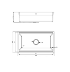 Ảnh CHẬU RỬA BÁT 1 HỐ NOBINOX LIRA NJ562D 25