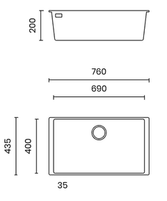 Ảnh CHẬU RỬA BÁT ĐÁ 1 HỐ TASCA MITO NT761B 17