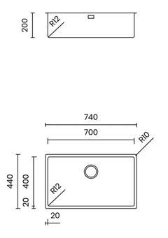 Ảnh CHẬU RỬA BÁT 1 HỐ TASCA DURIX NT622N 12