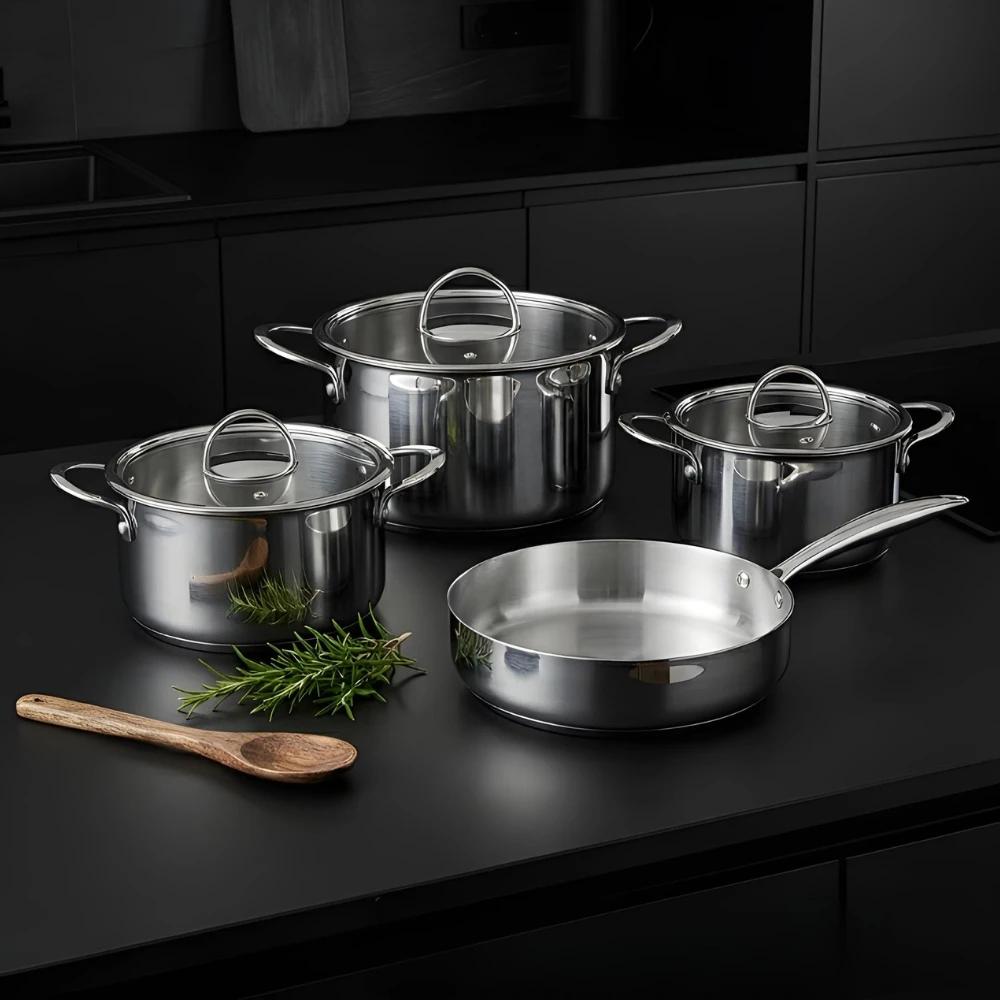 Ảnh BỘ NỒI CHẢO 4 MÓN NOBINOX PLANUM NX800 5