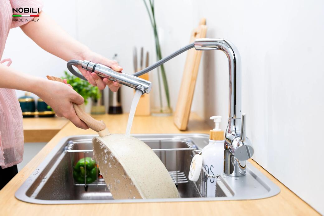 Ảnh VÒI RỬA BÁT DÂY RÚT NOBILI MANIA NB215T 12