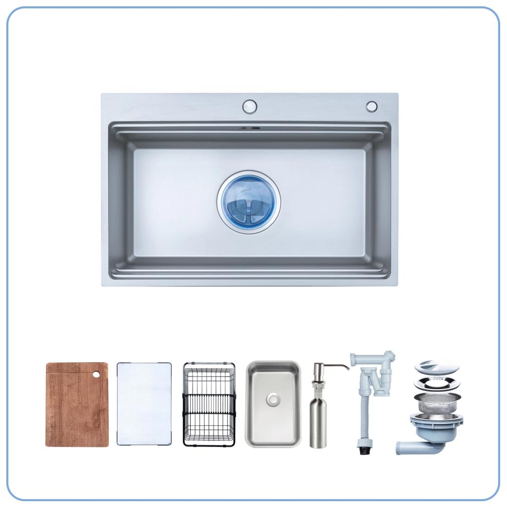 Ảnh CHẬU RỬA BÁT 1 HỐ NOBINOX LIRA NJ560D 2