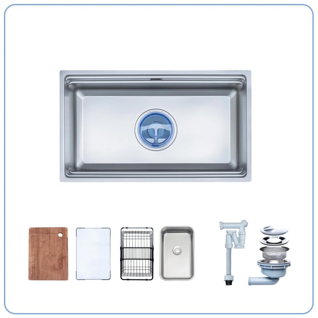 Ảnh CHẬU RỬA BÁT 1 HỐ NOBINOX LIRA NJ562D 2