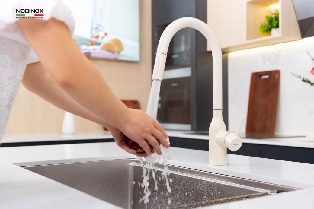 Ảnh VÒI RỬA BÁT DÂY RÚT NOBINOX AQUA NX661B 15