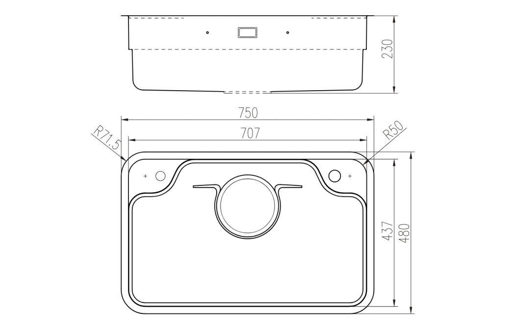 Ảnh CHẬU RỬA BÁT 1 HỐ NOBINOX ARVO B275 13