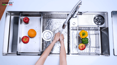 Ảnh CHẬU RỬA BÁT 2 HỐ NOBINOX RAZIA NJ577 20